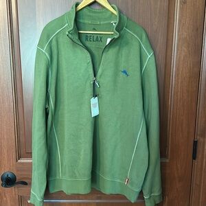 Tommy bahama men’s quarter zip sweatshirt xl green